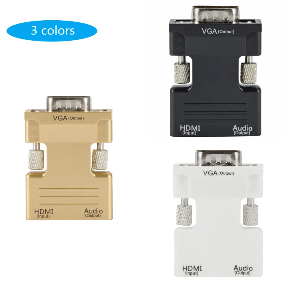 HDMI совместимый конвертер мама VGA папа 3 5 мм аудиокабель адаптер 1080P HD видеовыход