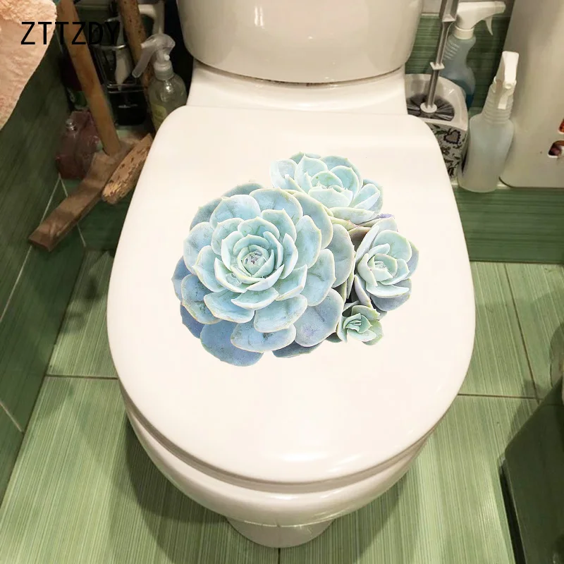 

ZTTZDY 23,5 × 20,7 CM свежий суккуленты Туалет украшения аксессуары Искусственные растения домашние наклейки на стену T6-0067
