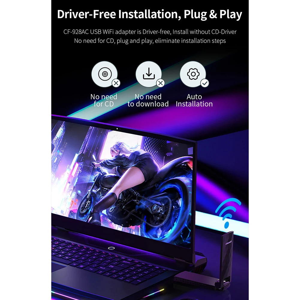 Беспроводной сетевой адаптер COMFAST 1200 Мбит/с USB3.0 для Windows 7/8/8.1/10 | Компьютеры и офис