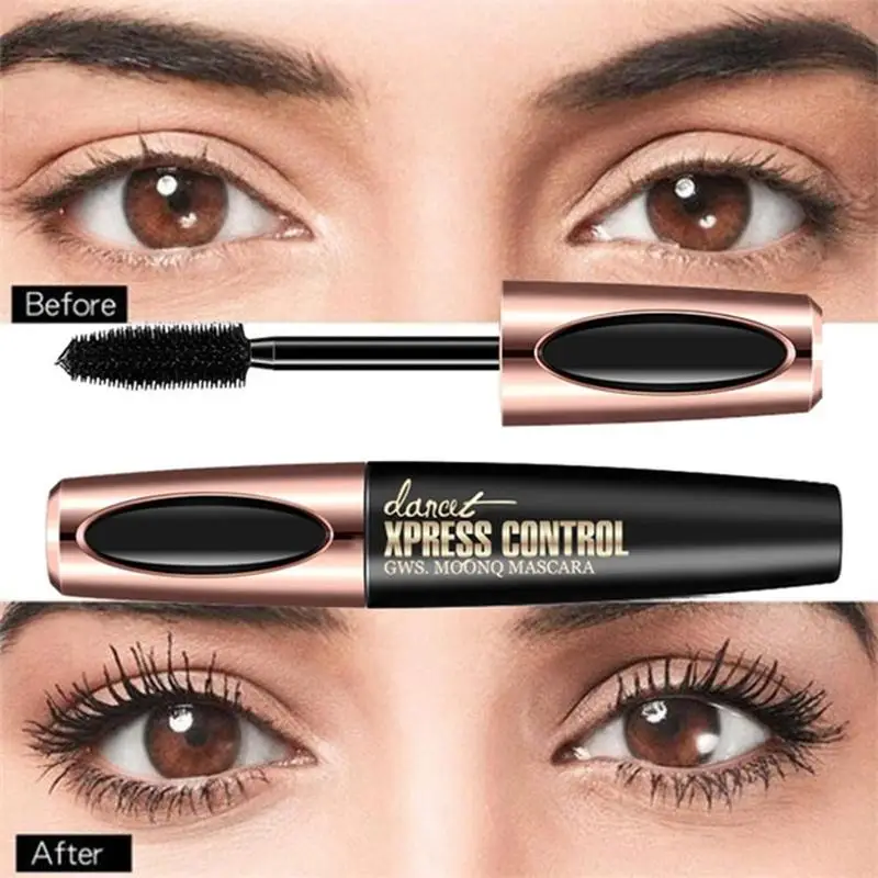 

4D Eye Lash Mascara Makeup Black Eyelash Curling Waterproof Long Moisturize Thick Mascara Beauty Eyelashes Q6E6