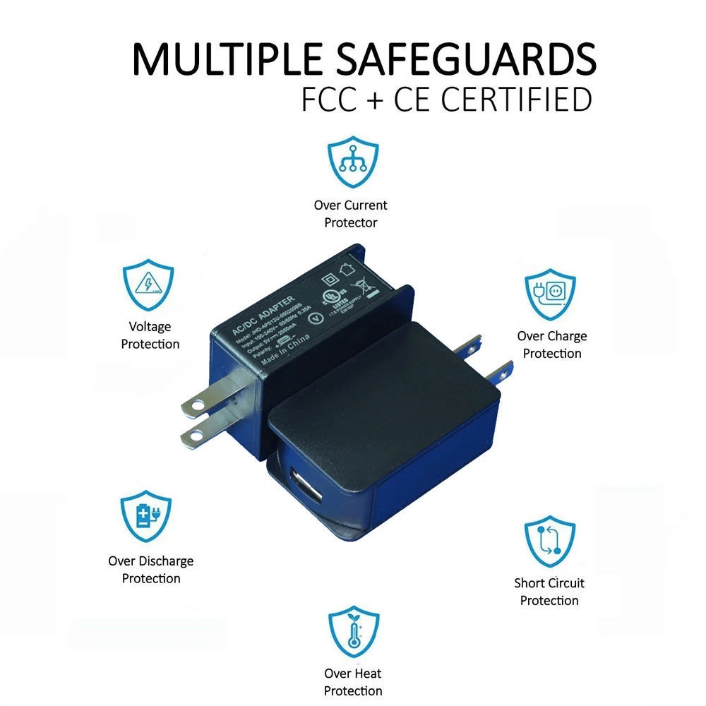 VIPATEY USB зарядное устройство 5V 2A Быстрая Зарядка адаптер штепсельной вилки США