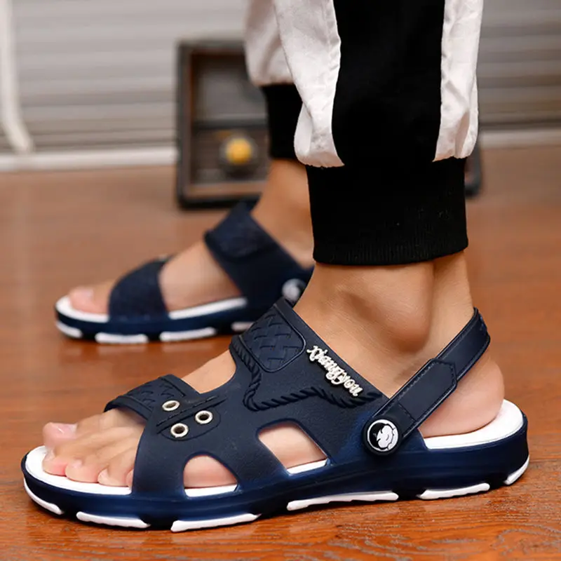 

Cresfimix Men Cute Navy Blue High Quality Light Weight Peep Toe Anti Skid Sandals Male Casual Street Sandals Sandalias C5756
