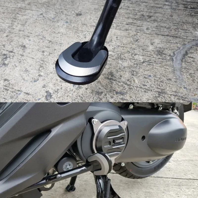 Modified motorcycle CNC aluminium alloy for forza300 Kickstand Sidestand Stand Extension Enlarger Pad Honda Forza 300 2018 | Автомобили и