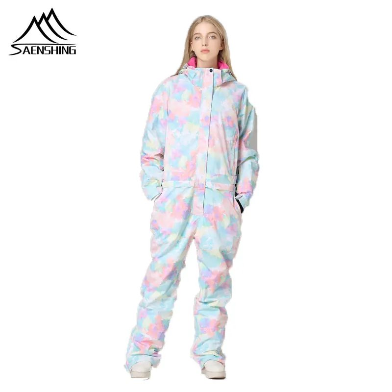 SAENSHING лыжные костюмы для женщин цельный зимний лыжный костюм водонепроницаемый