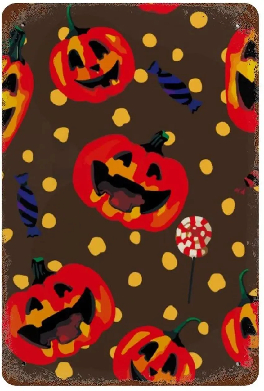 Металлический жестяной знак VinMea, алюминиевый знак на Хэллоуин, Настенный декор, металлический знак, общественная вывеска, декоративный знак 18x12 дюймов