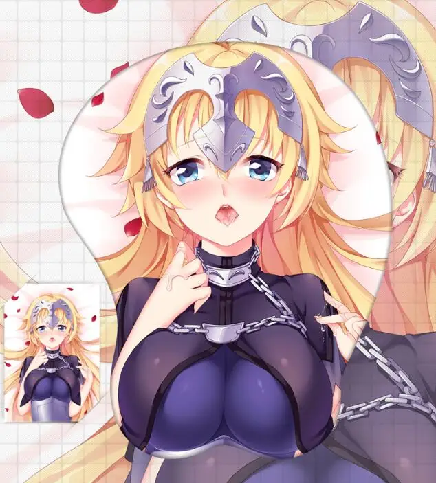 

Fate Stay Night Saber Figure 3d Anime Girl Soft Gel Gaming Mouse Pad Mousepad Wrist Rest Gifts Man Adult Toy