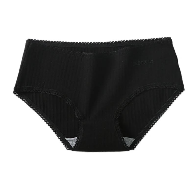 

Однотонные женские трусики со средней талией, дышащее нижнее белье