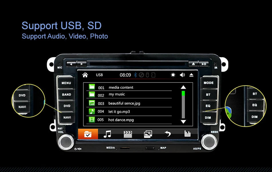 DVD плеер 2DIN 7 ''для VW Golf V passat bora turan автомобильный dvd с сенсорным GPS управлением на