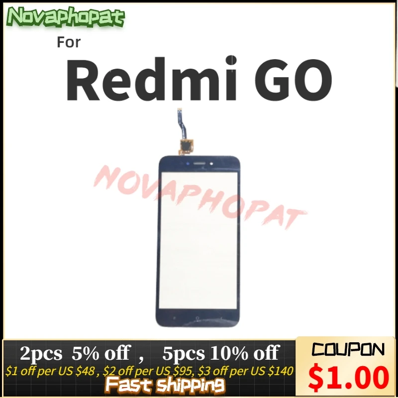 Novaphopat черный/белый сенсорный экран для Xiaomi Redmi Go дигитайзер стекло Сенсорная