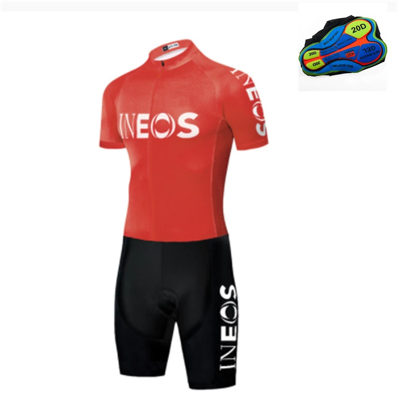 

Team Racing Sport Bicycle Jersey Mens Cycling Clothing 2021 New INEOS Short Bike Summer Cycling Jersey Set Breathable