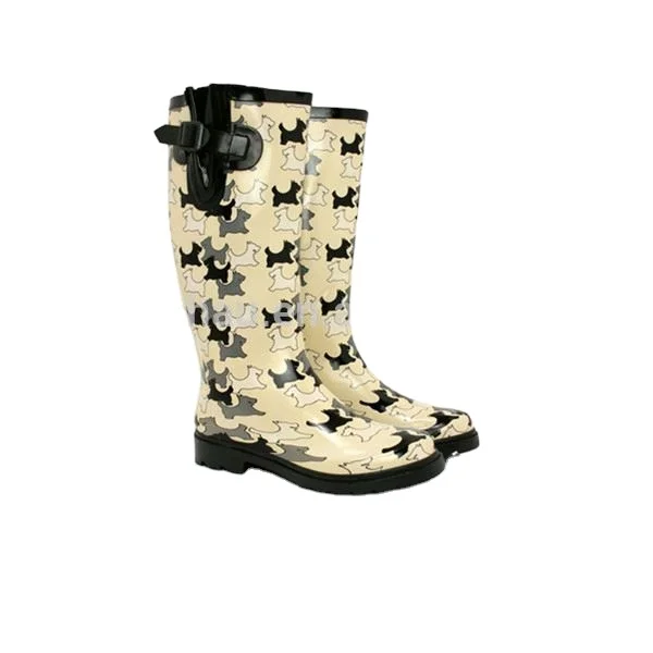 

hot sale trendy dog printed design rain boots