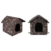 pet outdoor waterproof house thicken warm tent stray cat doghouse traveling portable pet house cats house