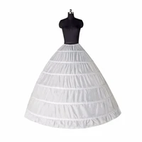 wedding accessories lace petticoats six hoops underskirt crinoline for bridal dress 2022
