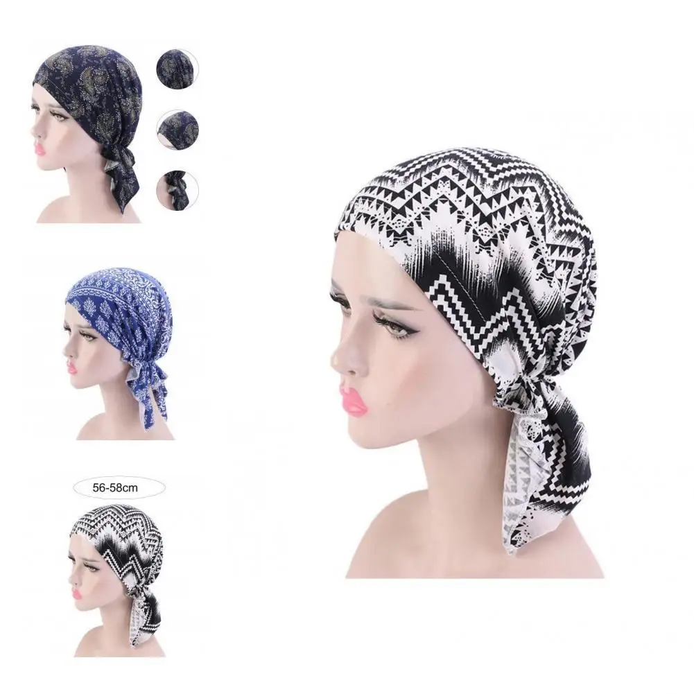 

Wear Resistant Breathable Retro Stretchy Headscarf Cap for Daily Wear