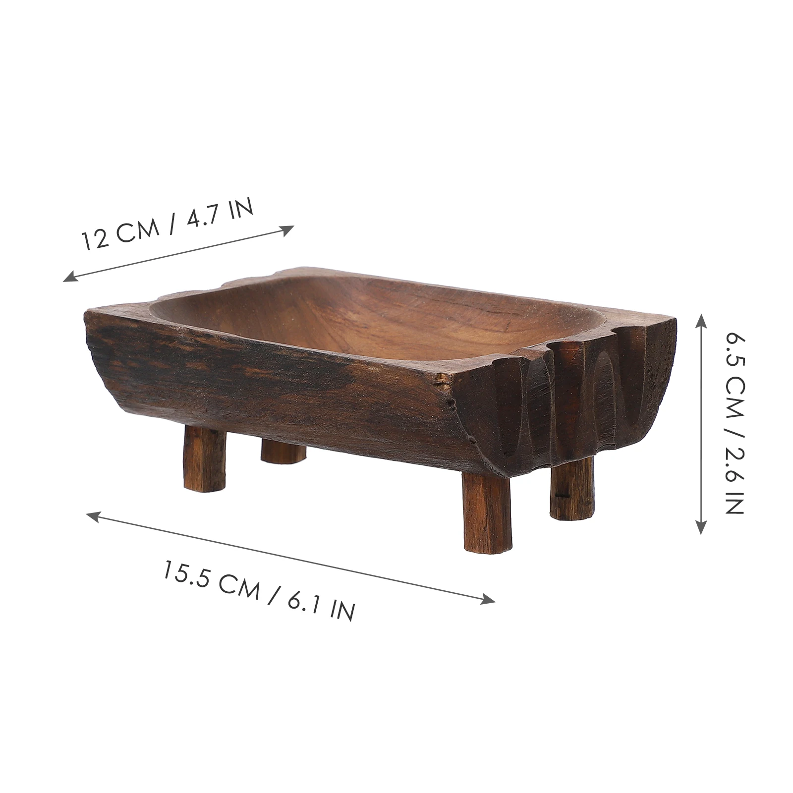 

1PC Wooden Hand-Made Irregular Soap Container Retro Design Personalized Soap Box Household Bathroom Drain Rack Tray