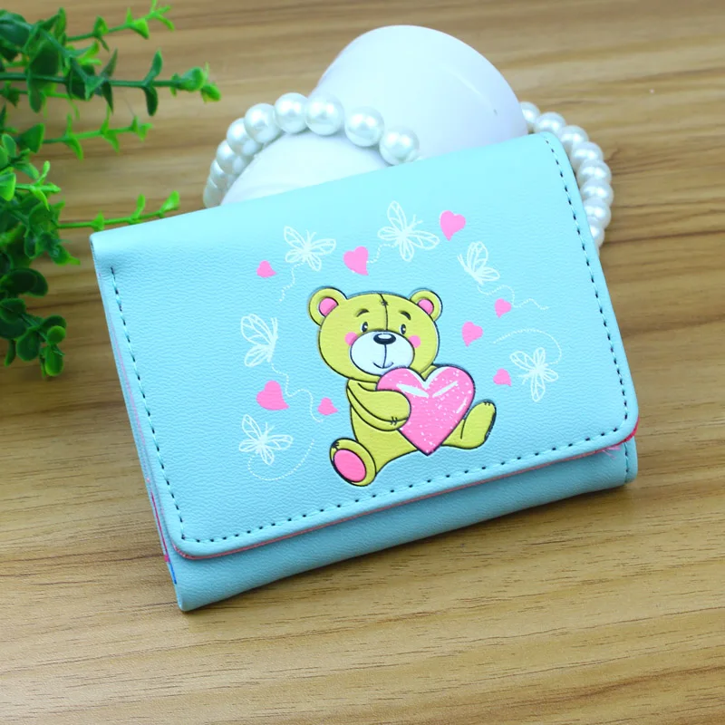 Женский кошелек с короткой застежкой Дамский бумажник держателем для карт и фото