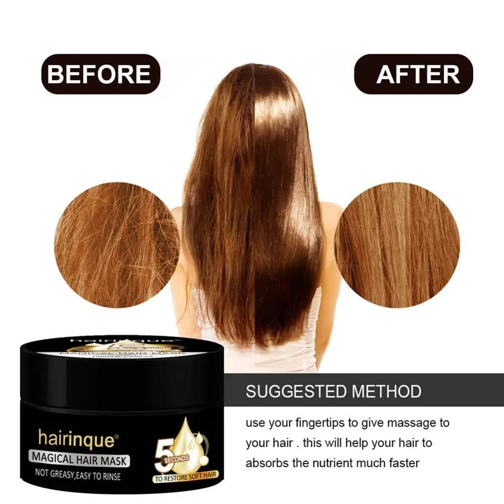 

Care Deep Repair Hair Mask Keratin Hair Care Mask 5 Seconds Repair Damaged Hair Roots Restore Soft Hair Dropship