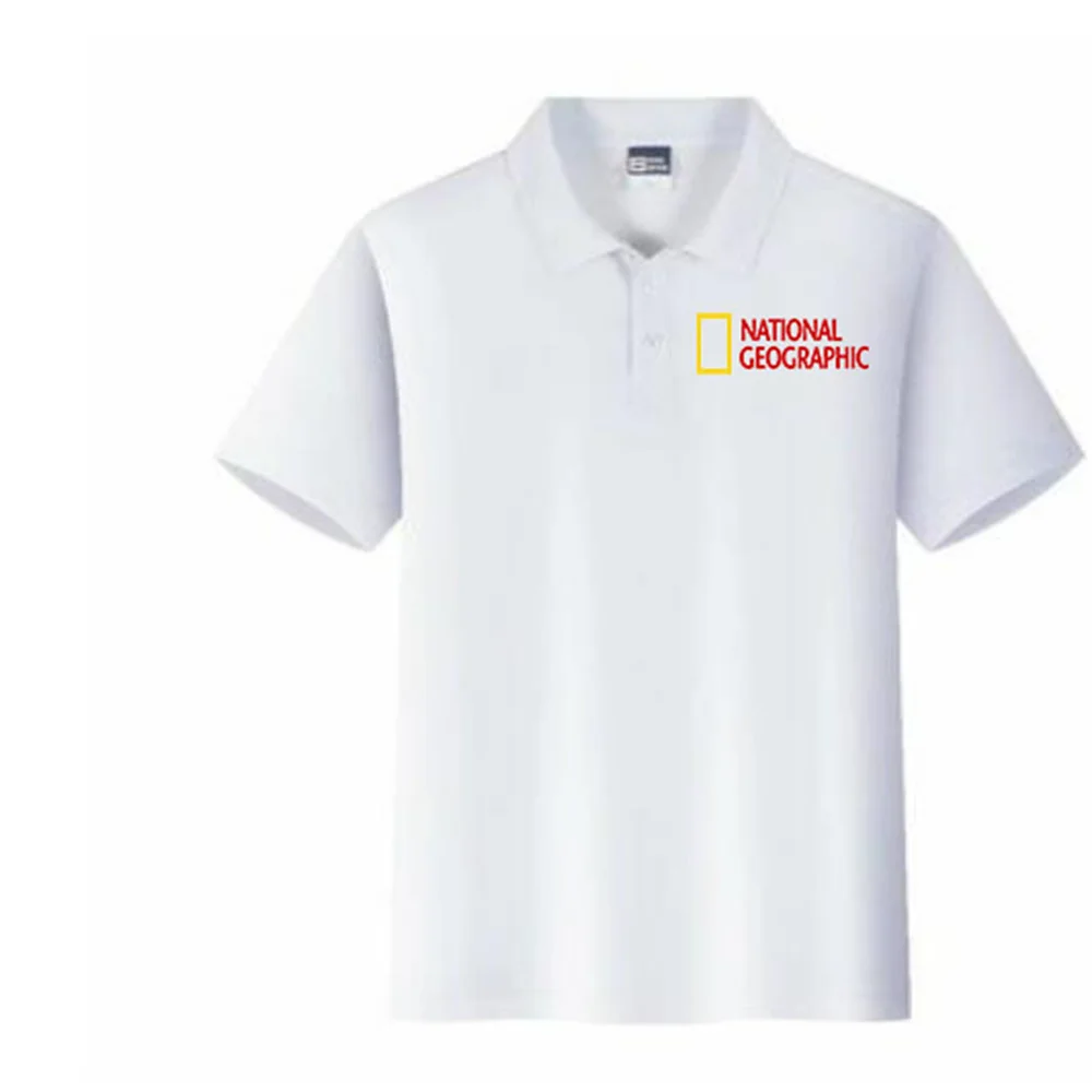 

2022 New Summer National Geographic Printed Polo Shirt Men's XL Short Sleeve Men's Brand Casual Fashion Business Couple Wear