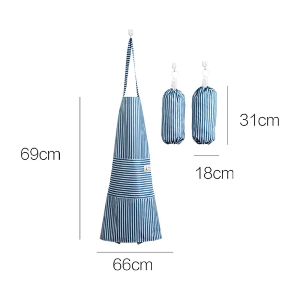 

Kitchen apron housework waterproof cleaning anti-fouling sleeves half-length pocket apron set thickened with sleeves barber