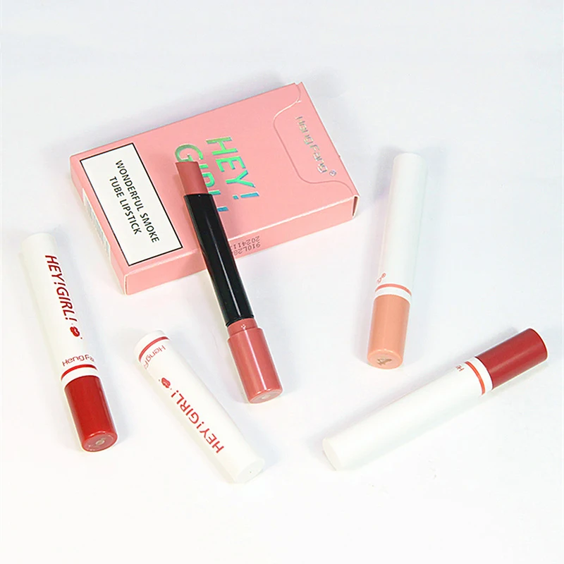 4 шт. Набор губной помады для сигарет водонепроницаемый бархатный матовый чехол