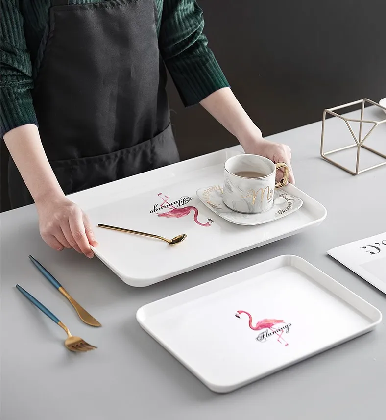 Прямоугольный поднос для чая/поднос хранения/меламиновый поднос/поднос