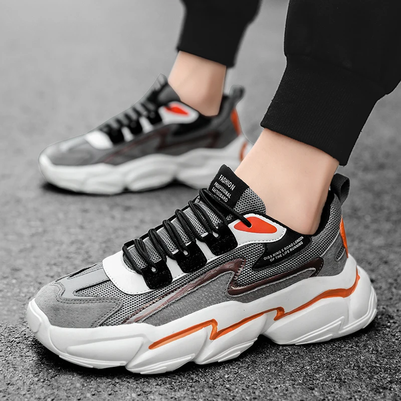 

Men's Sports Shoes Non-slip Wear-resistant Rubber Sole Casual Running Shoes Outdoor Sports Jogging Training Men's Shoes