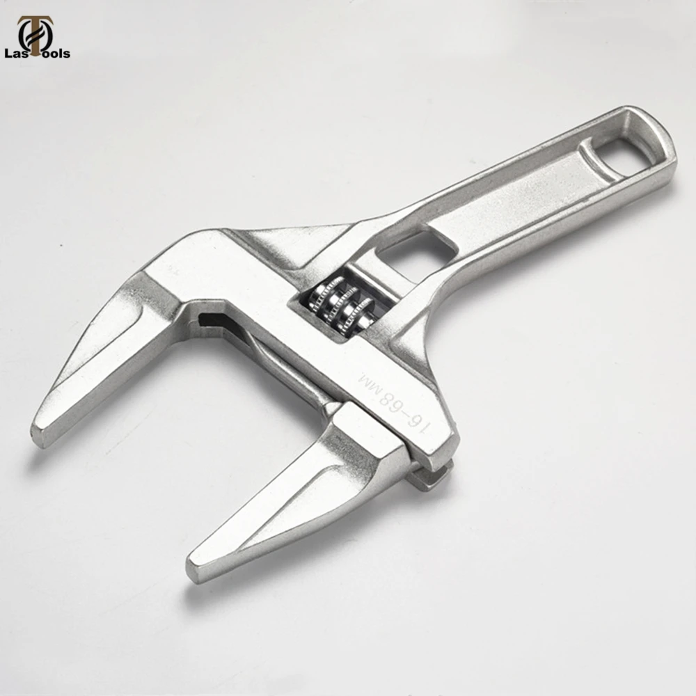 Регулируемый гаечный ключ 7-70 мм с короткой ручкой большой открытым концом