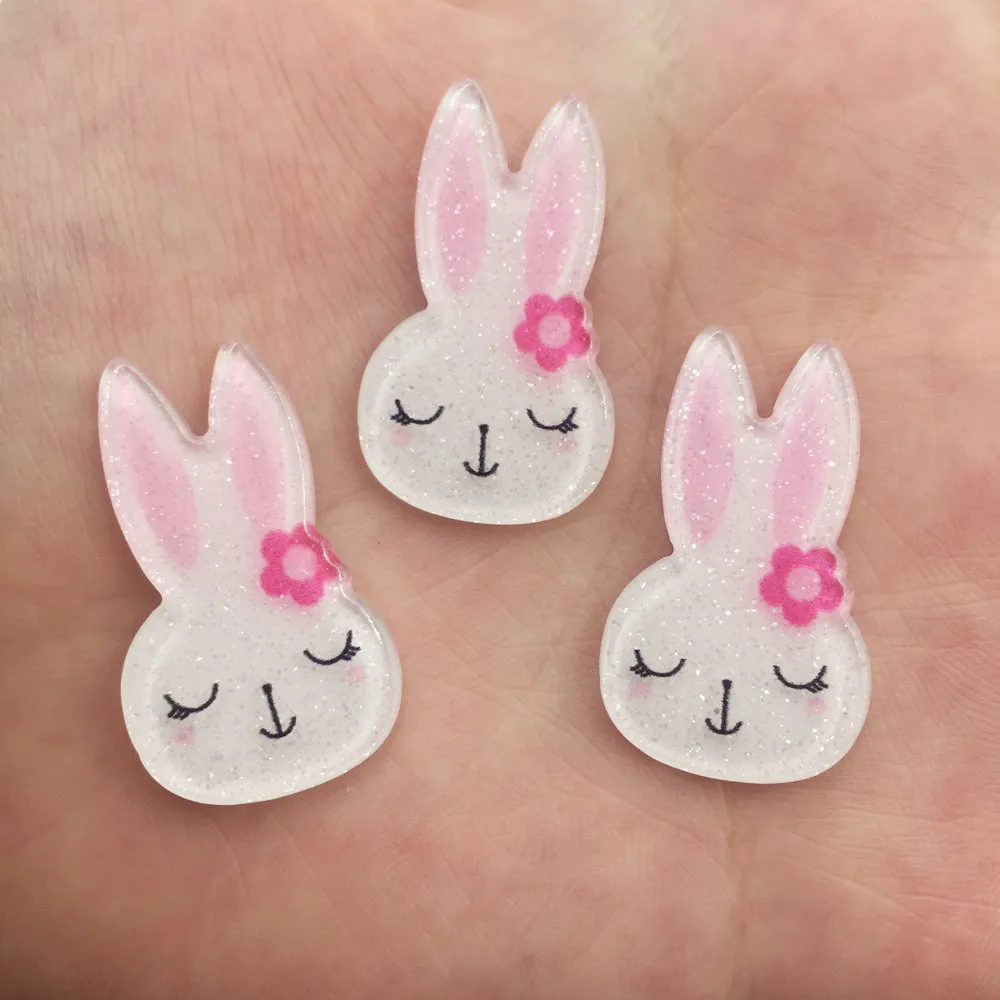 10 шт. милые цветные блестящие акриловые стразы с плоской задней стороной в виде