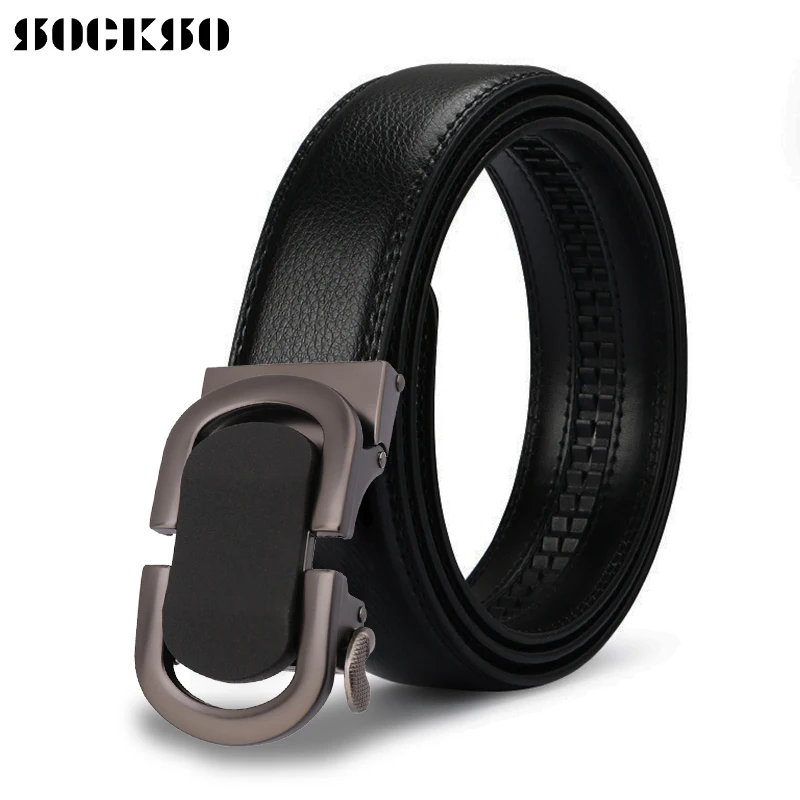 Новый бренд высокое качество Воловья кожа ремень металлические ремни мужские