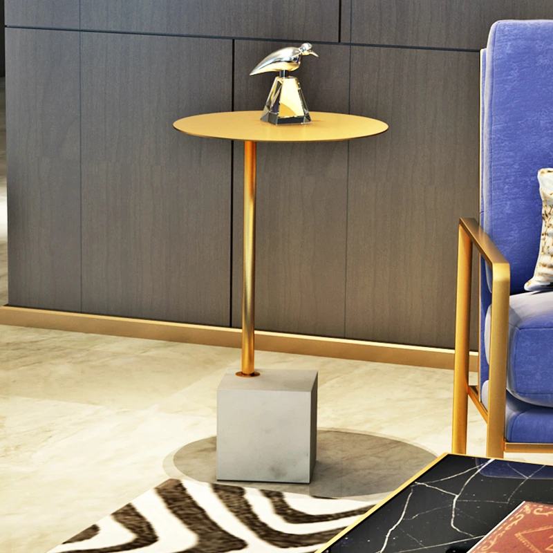 Ограниченный скандинавский мраморный журнальный столик для гостиной с боковыми