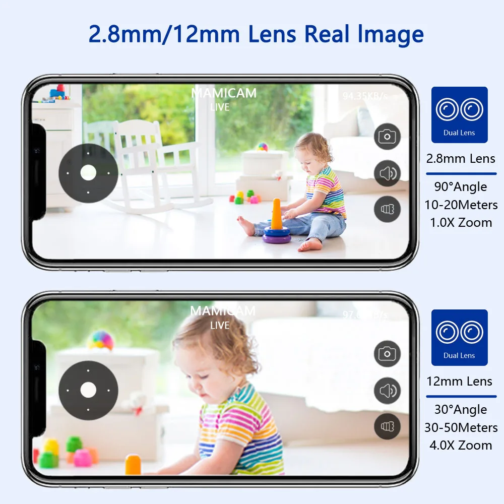 wifi ip camera outdoor video surveillance external protection recorder ptz dual lens 2 8mm 12mm 4x zoom color night free global shipping