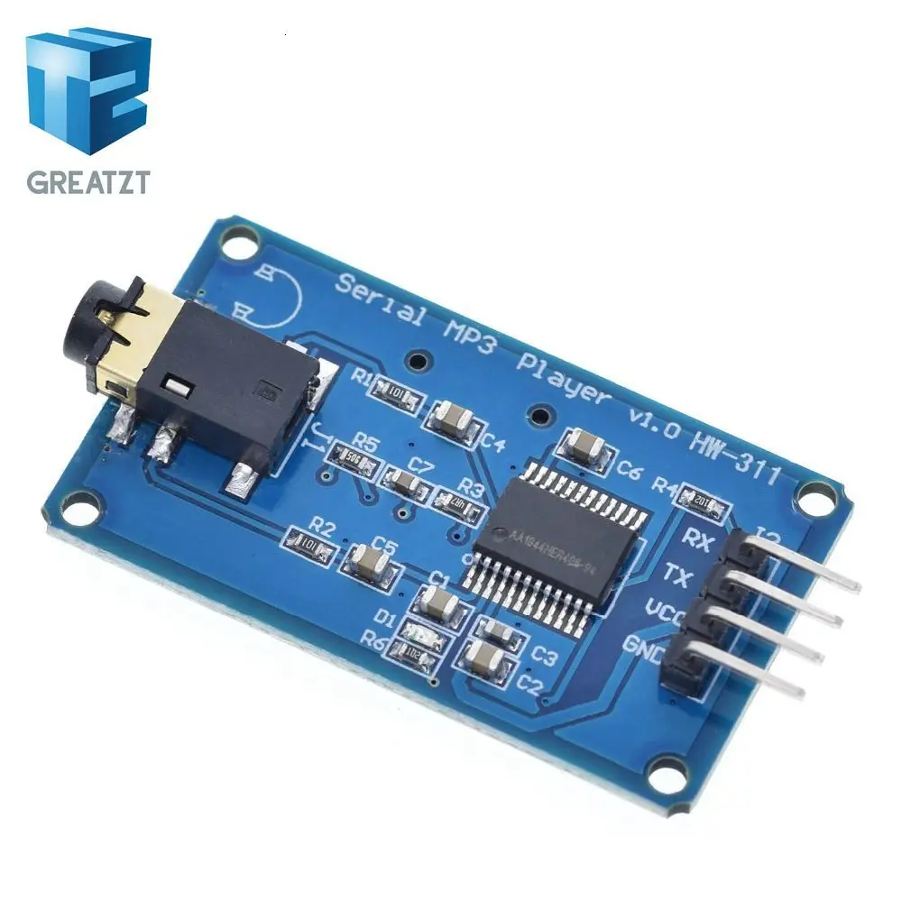 GREATZT YX6300 YX5300 UART серийный модуль управления MP3 музыкальный плеер модуль для Arduino/AVR/ARM/PIC CF