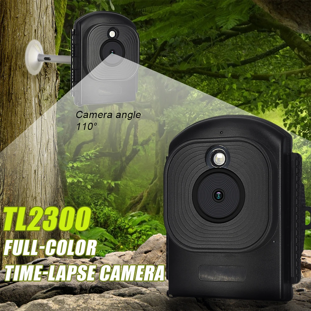 

TL2300 камера для замедленной съемки Полноцветная наружная широкоугольная 110 градусов 1080P HD видеозаписывающее устройство водонепроницаемая ц...