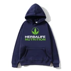 Мужская толстовка с длинным рукавом и принтом Herbalife, черная кофта с капюшоном, Осень-зима 2021