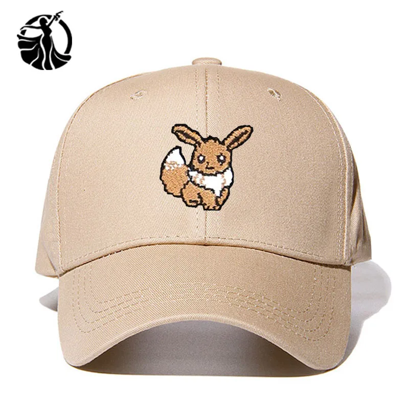 Вышивка Pixelated Pokemon Go Eevee Ash игра анимация персонажи папа шляпа хлопок Бейсболка для мужчин и женщин шляпа