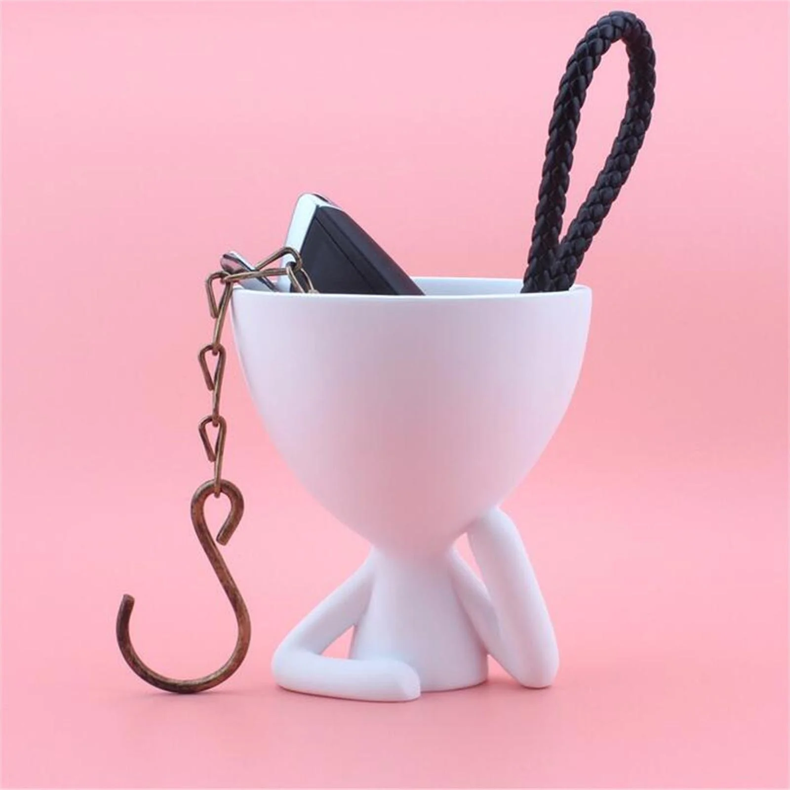 Современный керамический горшок для суккулентов креативный человеческий