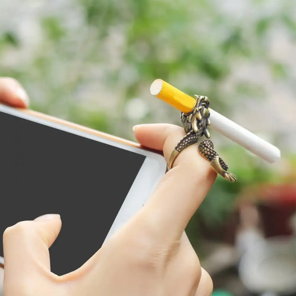 Кольцо для сигарет Универсальный Регулируемый Медный Ретро держатель в Форме