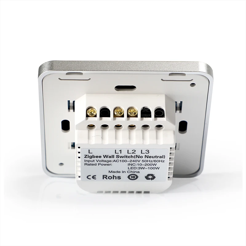 

Alexa Echo Show Plus Two Gang EU/UK Type No Neutral Wire Live Wire Tuya Smat ZigBee Touch Switch Smart Life APP Remote Control