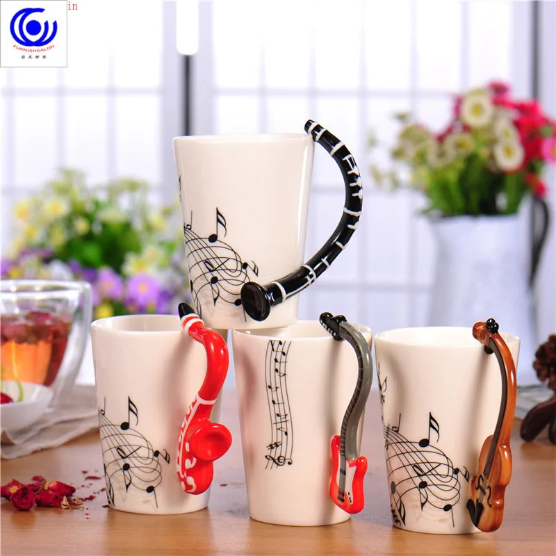 Керамическая чашка для музыкальной гитары кружка молока сока лимона кофе чая