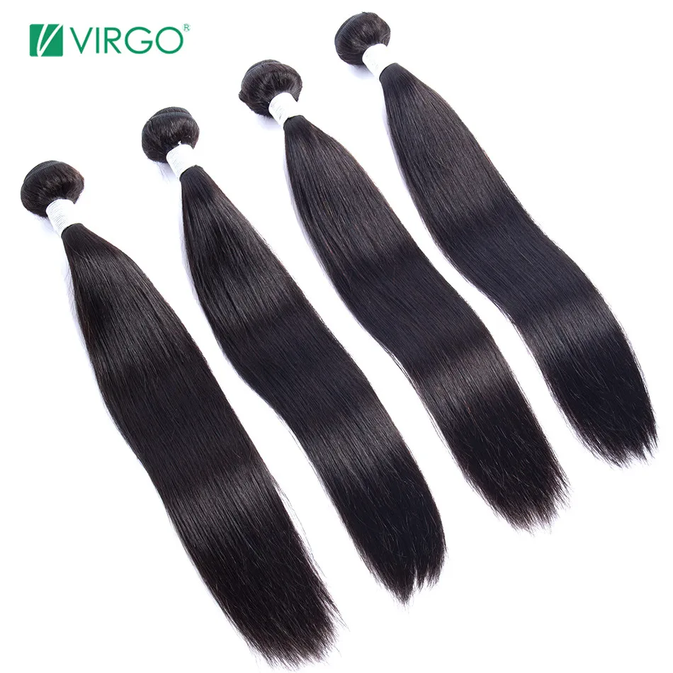 Малазийские прямые волосы пучок s Virgo 3 пучка предложения 10-28 дюймов remy