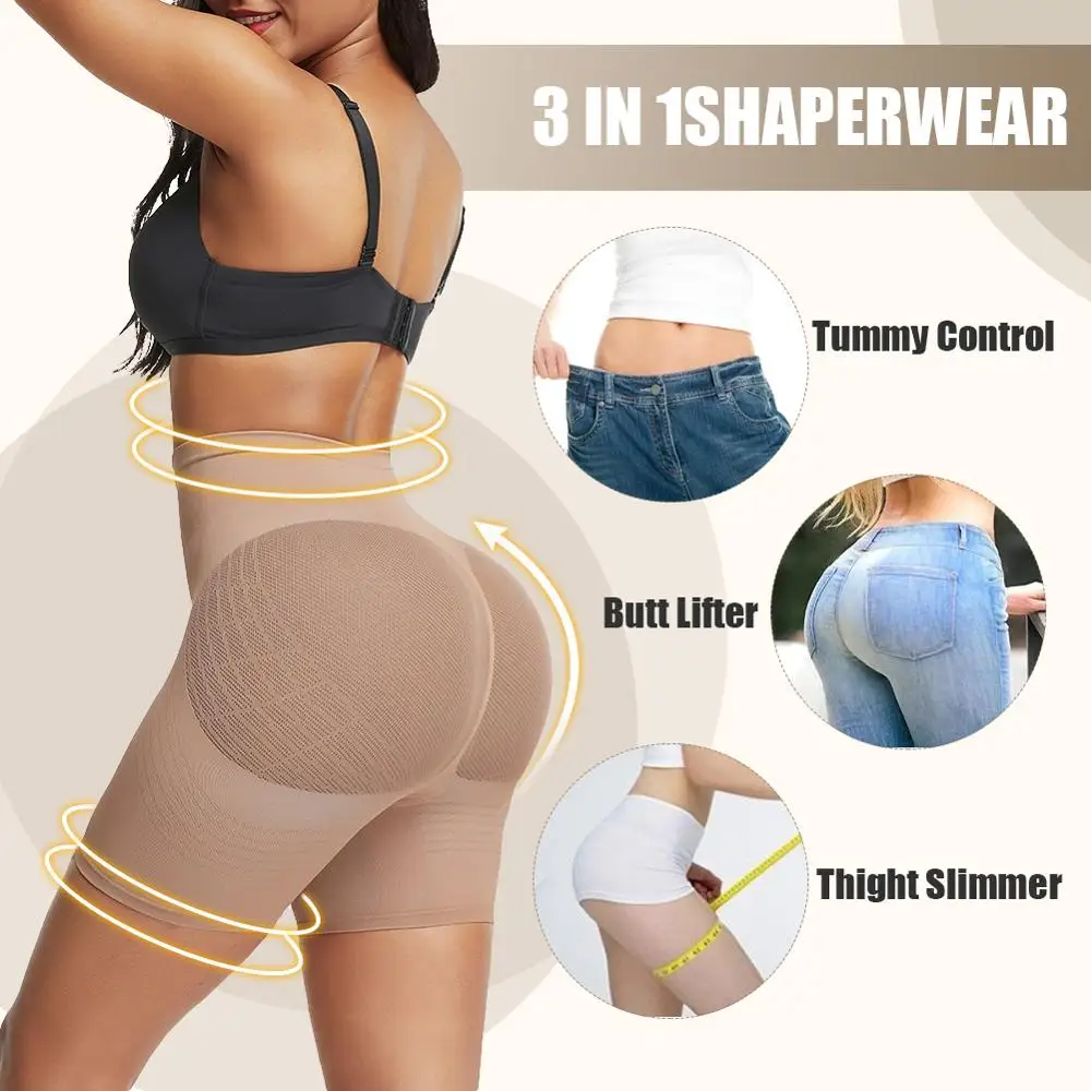 Бесшовные Для Женщин Прикладом Body Shaper животик Управление трусики увеличитель