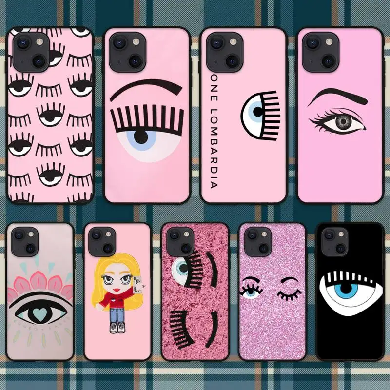 

Hot Ferragnies Eyes Chiara Phone Case For iPhone 13 Pro Max 12 Mini 11 SE 2020 6 6S 7 8 Plus XS X XR Soft Cases Silicone Cover
