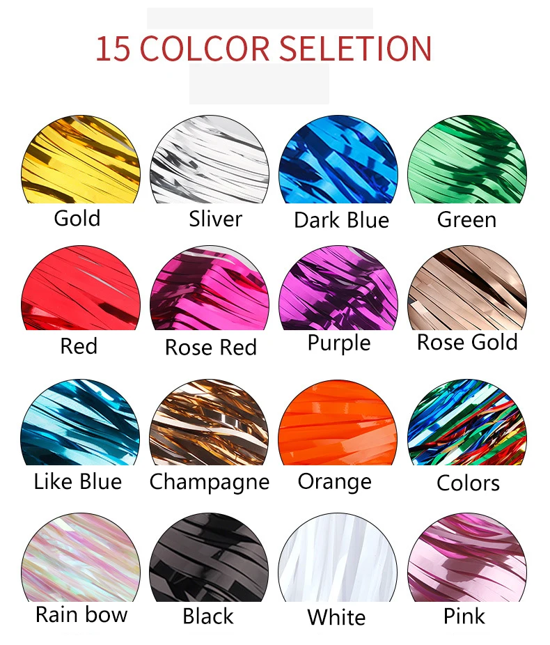 Дождевая шелковая кисточка 100*200 см фон фото реквизит золотой розовый серебряный