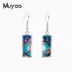 2020 Новое поступление джунгли камуфляж Шаблон Прямоугольник рыбы крюк серьги камуфляж одежда узоры висячие серьги