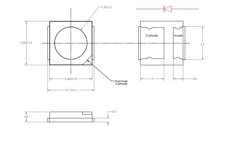 Светодиодсветодиодный подсветка для люменов 200 шт. светодиодная 1 Вт 3 в 3535 3537