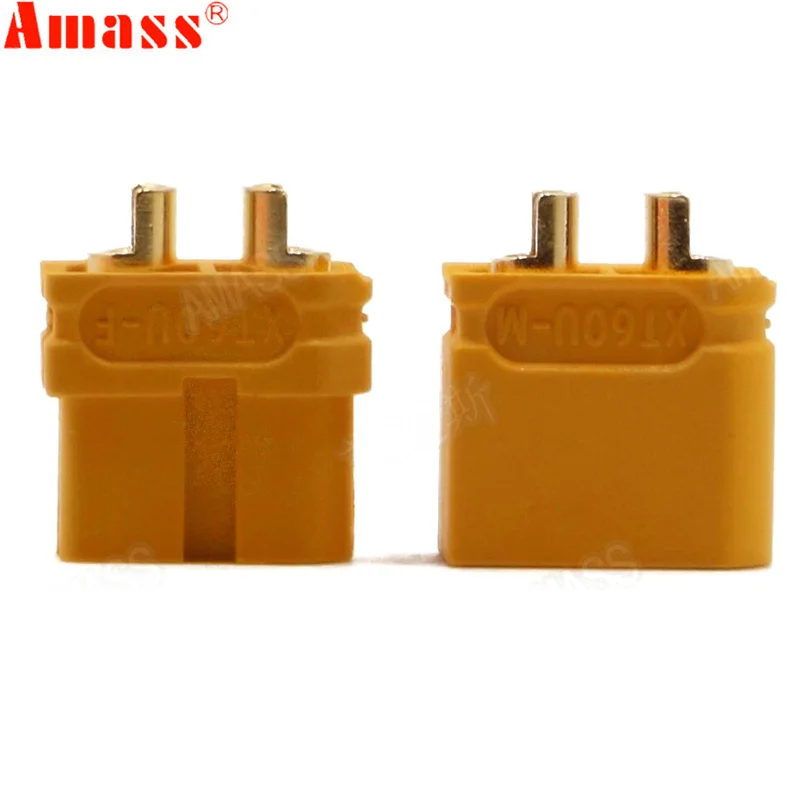 Переходник AMASS XT60U XT60 10 шт. с позолоченным штекером 3 5 мм для Lipo-аккумулятора (5 пар)