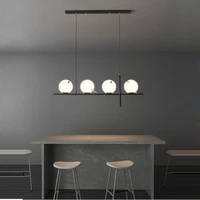 led postmodern glass bubble white black chandelier lighting suspension luminaire lampen for dinning room