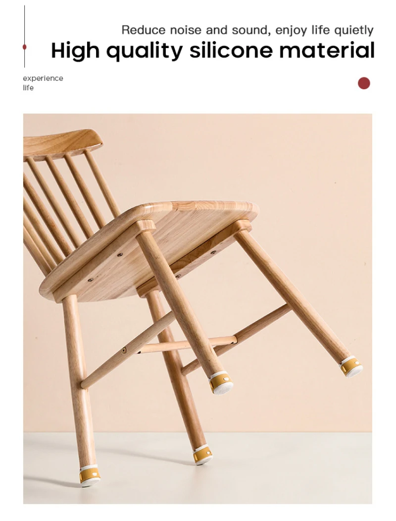 

1/4Pcs Table Chair Leg Mat Silicone Non-slip Table Chair Leg Caps Foot Protection Bottom Cover Pads Wood Floor Protectors