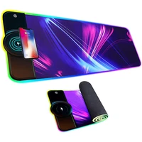 qi wireless phone charger rgb mouse pad 4300800mm luminous gaming mouse pad mat mousepad fast charging base for ios android