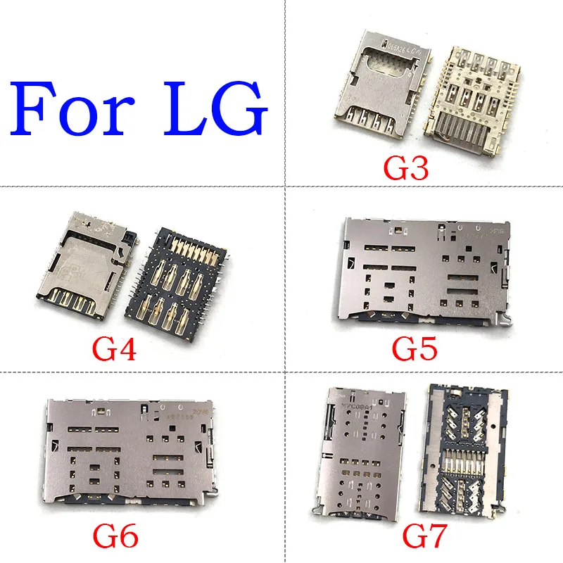 2 шт./лот разъем для считывания Sim карт слот модуль LG G3 G4 G5 G6 G7 V10 V30|Шлейфы мобильных